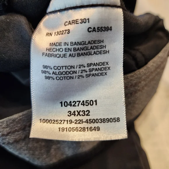 34x32 Lee Men's Black Stretch Slim Fit Chinos - Picture 3 of 5